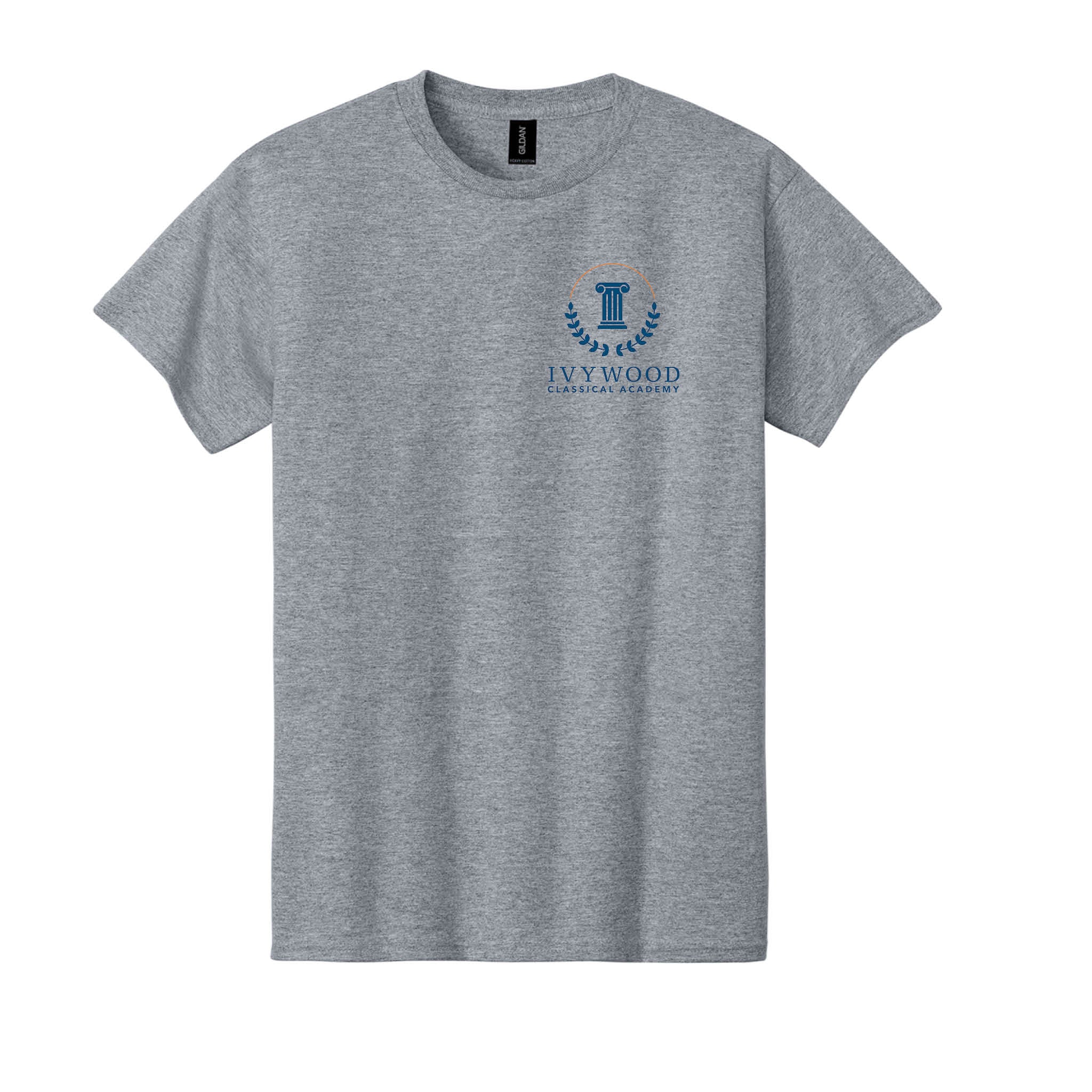 Heather Gray Adult Tee with Ivywood Crest