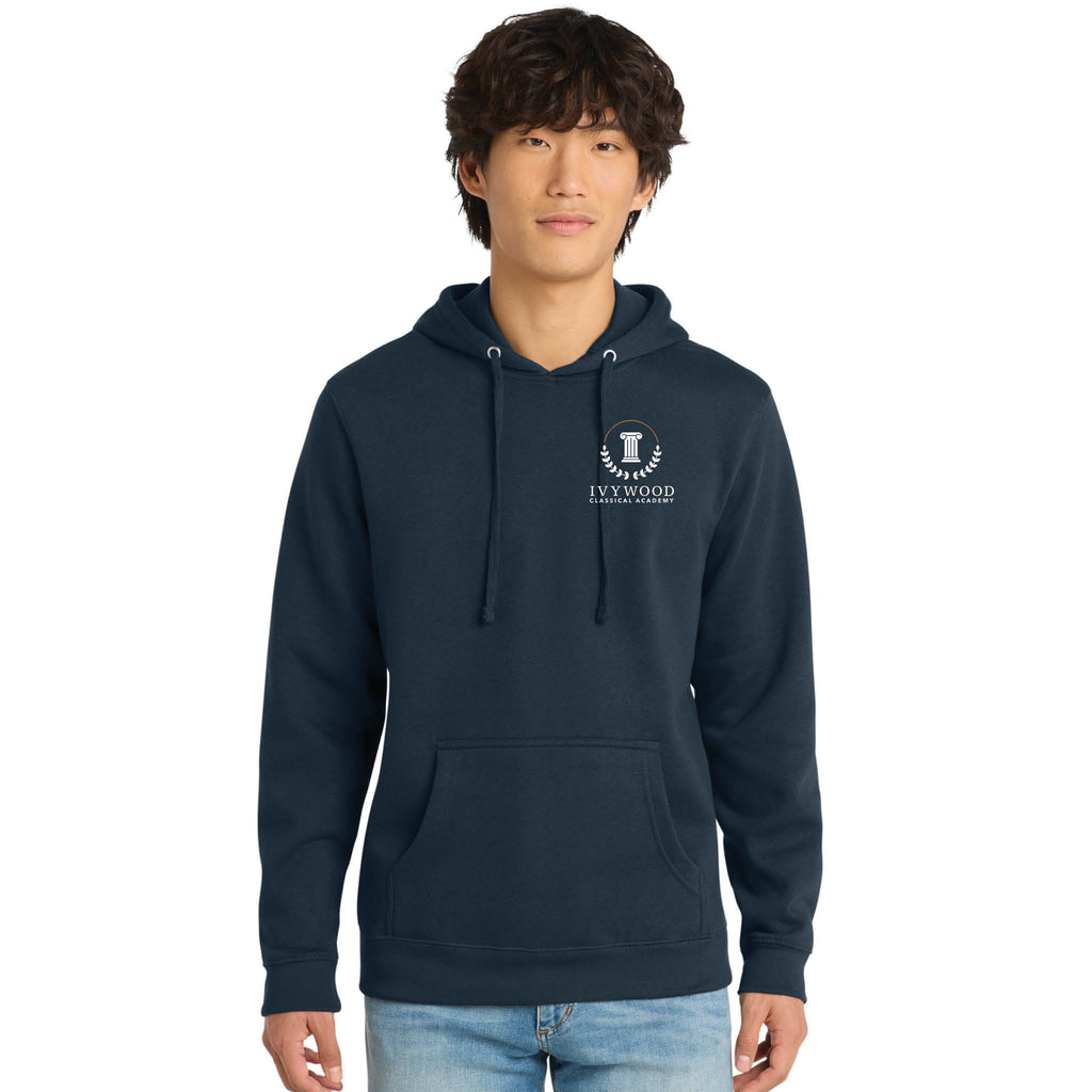 Navy Adult Hooded Sweatshirt with Ivywood Crest