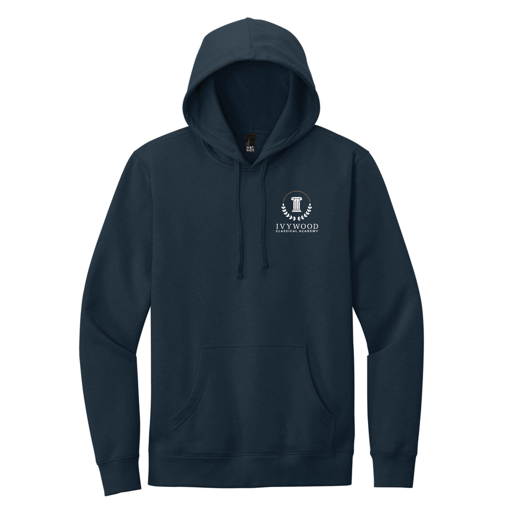 Navy Adult Hooded Sweatshirt with Ivywood Crest