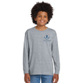Heather Gray Youth Long-Sleeve Tee with Ivywood Crest