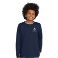Navy Youth Long-Sleeve Tee with Ivywood Crest