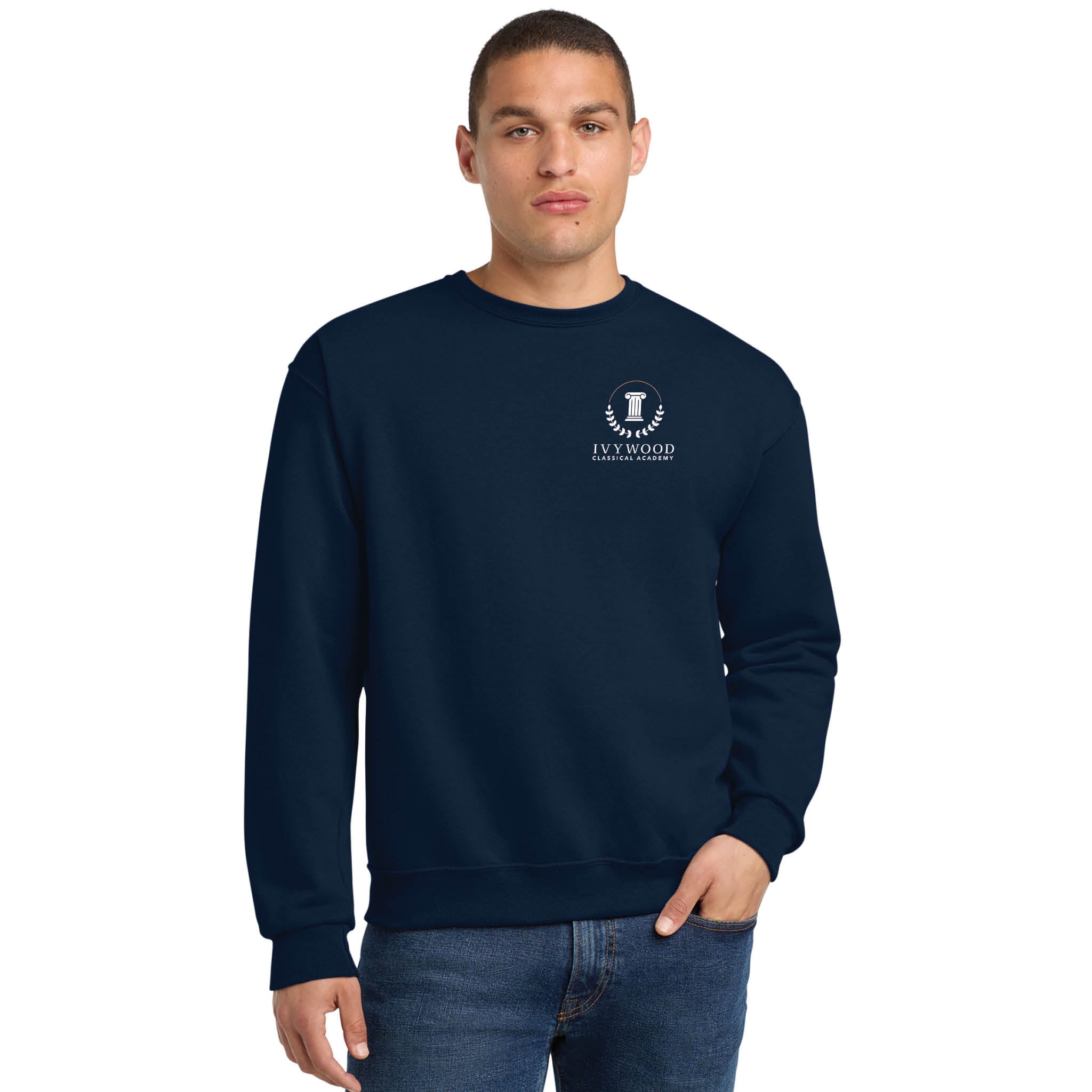 Adult Crew Neck Sweatshirt with Ivywood Crest