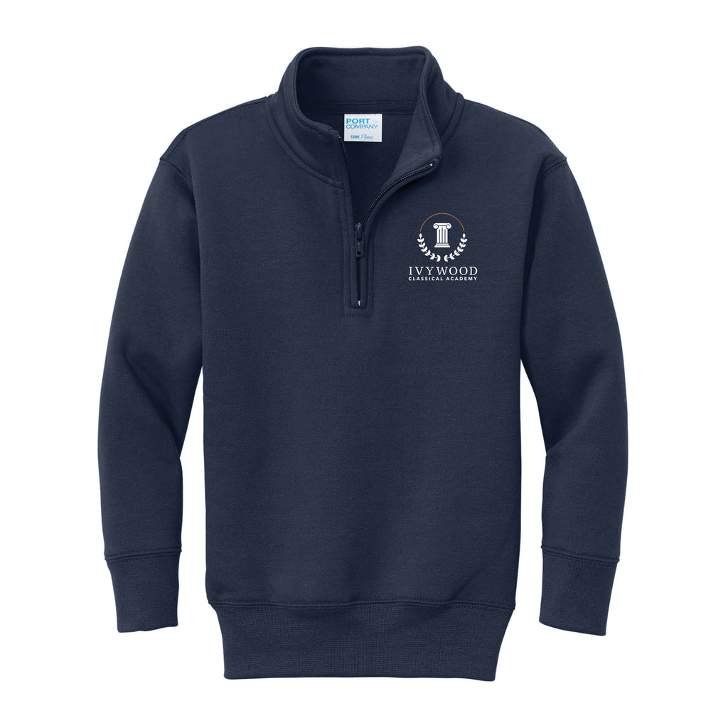 Youth Quarter-Zip Fleece with Ivywood Crest