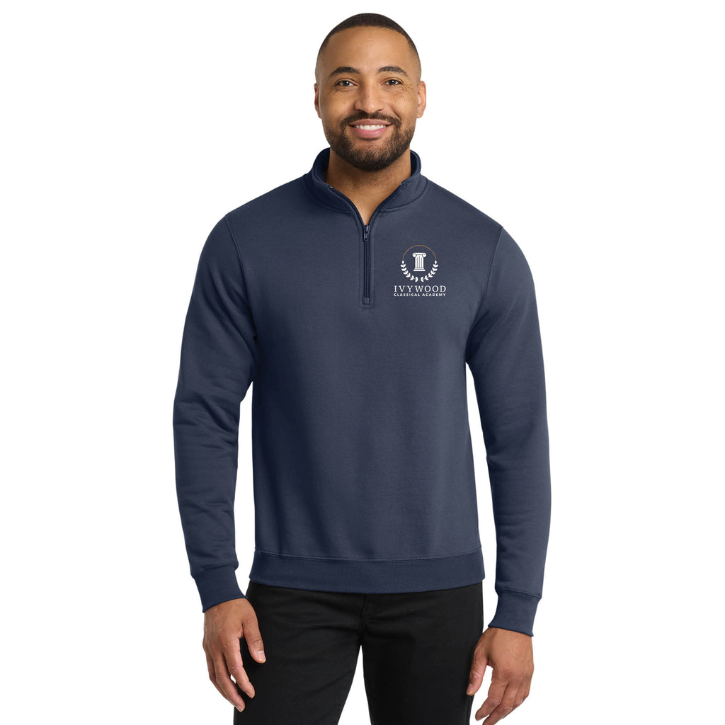 Adult's Quarter-Zip Fleece with Ivywood Crest