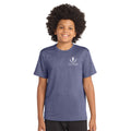 Heather Blue Youth Dry-fit T with Ivywood Crest