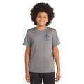 Heather Gray Youth Dry-fit T with Ivywood Crest