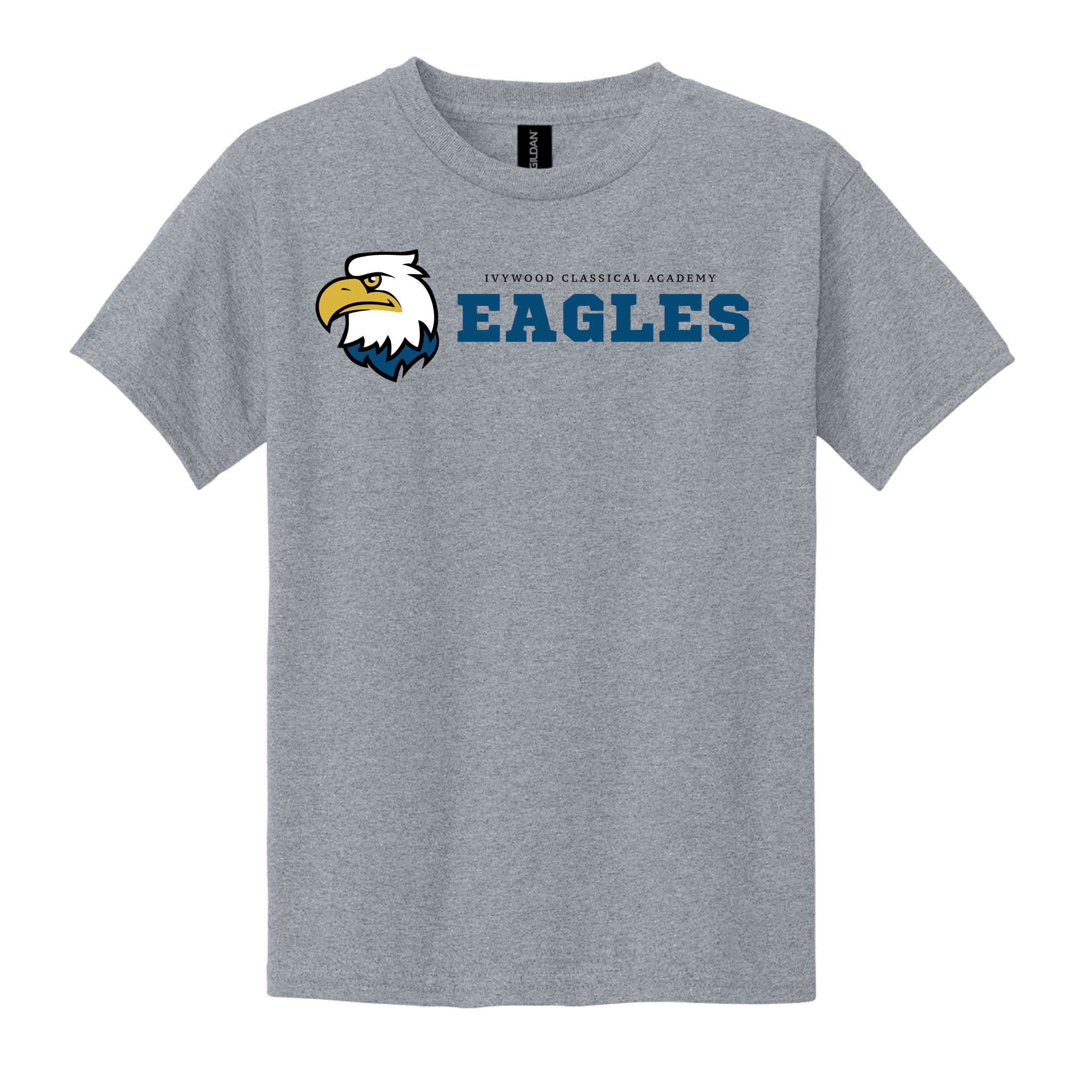 Heather Gray Youth Tee with Eagle Logo