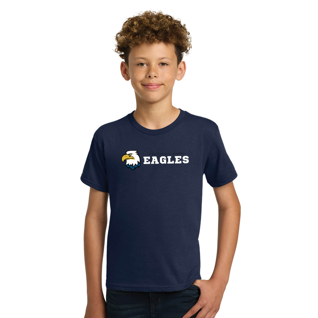 Navy Youth Tee with Eagle Logo