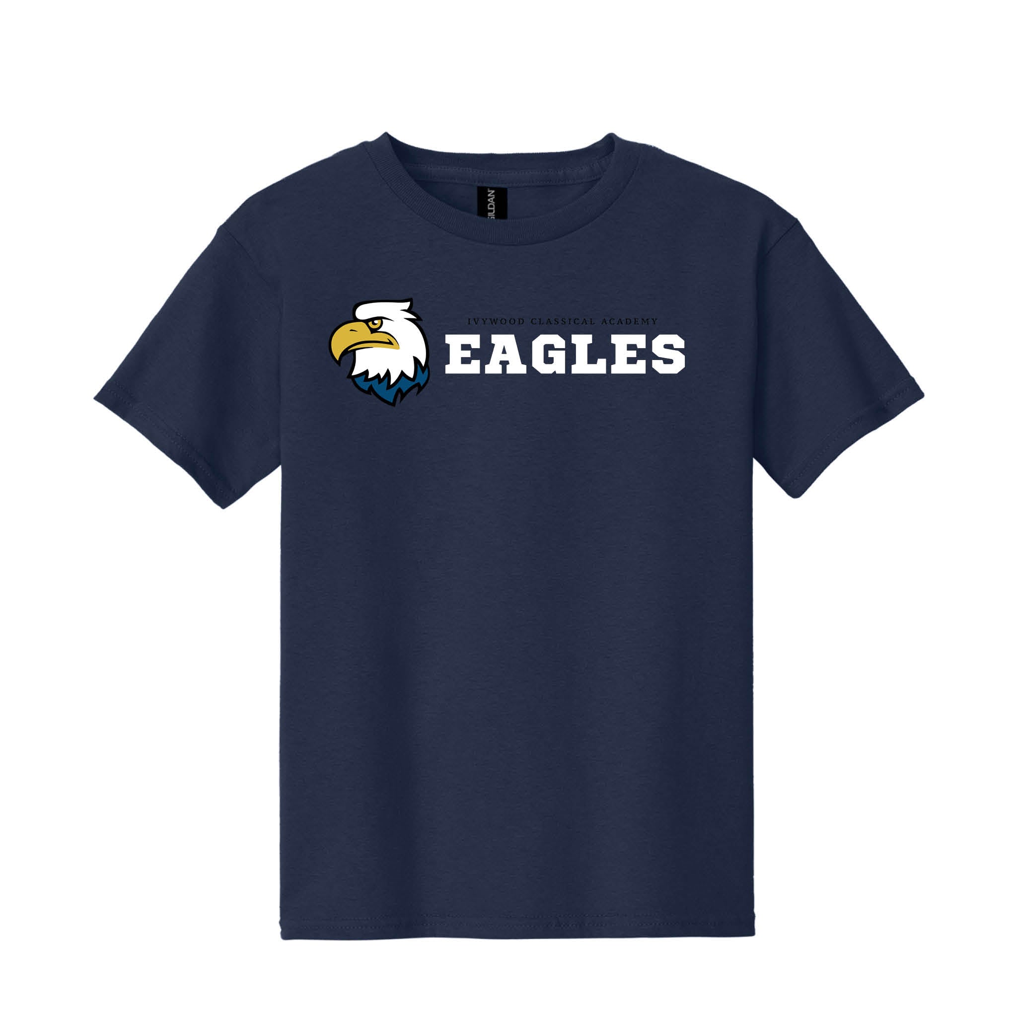 Navy Youth Tee with Eagle Logo