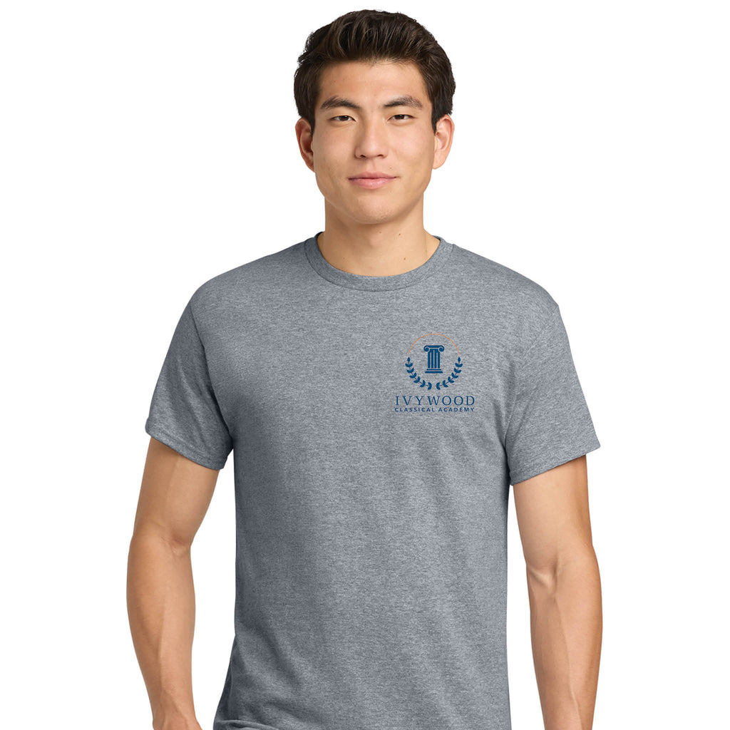 Heather Gray Adult Tee with Ivywood Crest
