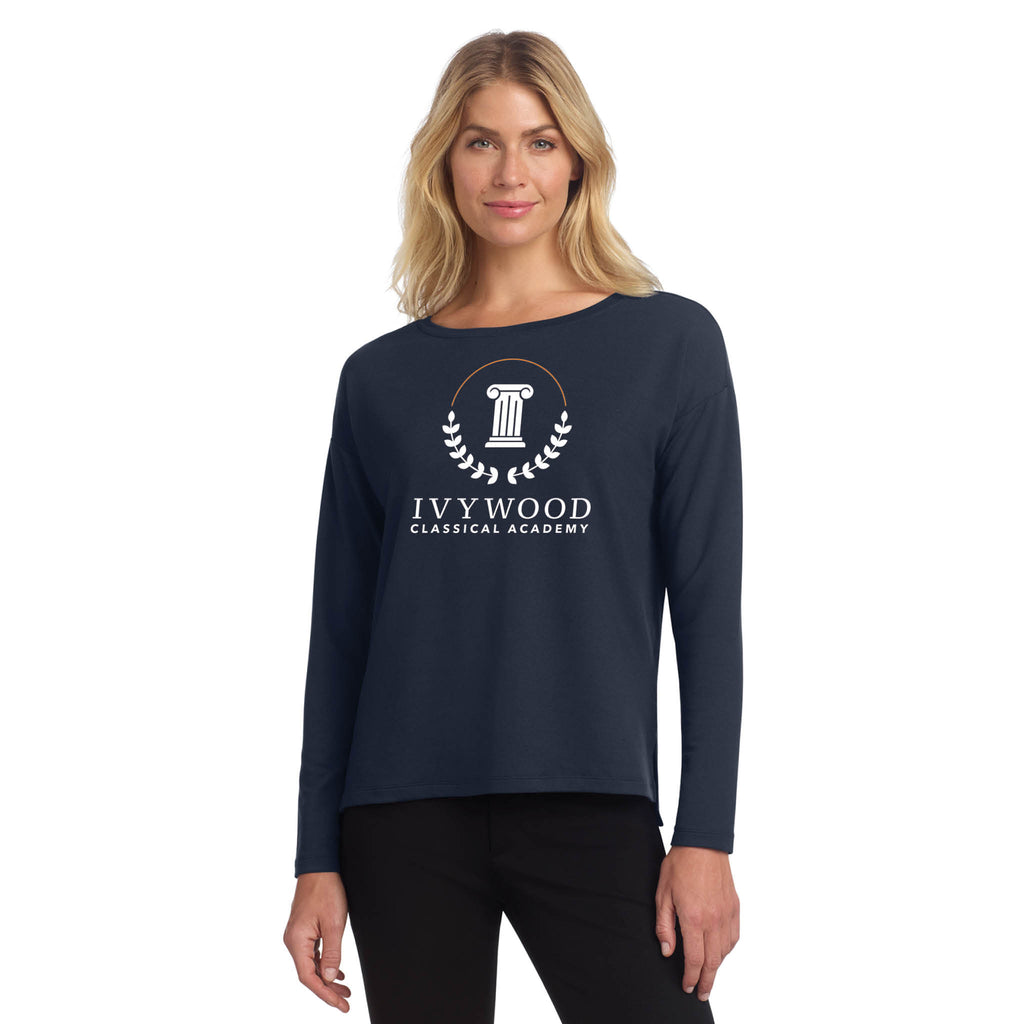 Women's Fleece Crewneck with Ivywood Crest (Full Front)