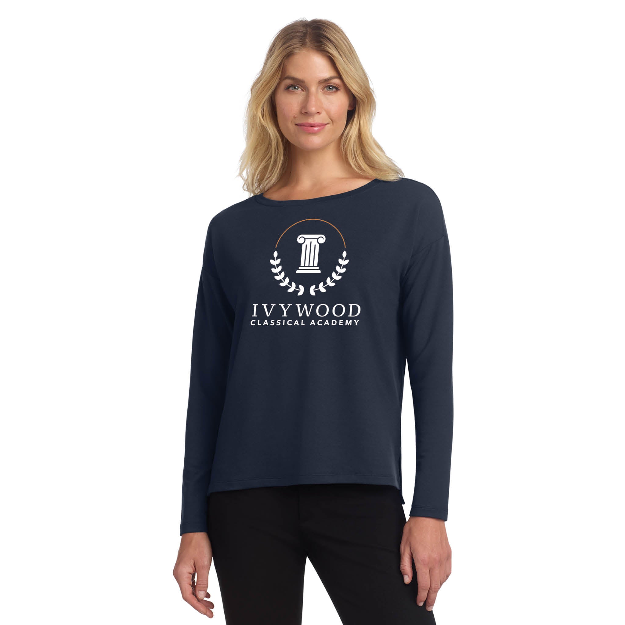 Women's Fleece Crewneck with Ivywood Crest (Full Front)