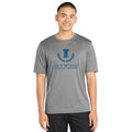 Heather Gray Adult Dry-fit T with Ivywood Crest (Full Front)