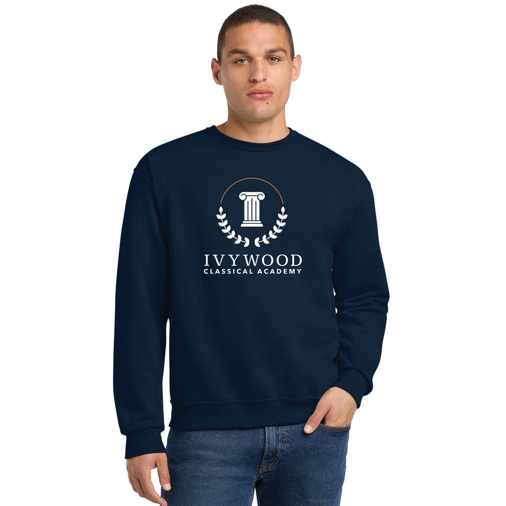 Adult Crew Neck Sweatshirt with Ivywood Crest (Full Front)
