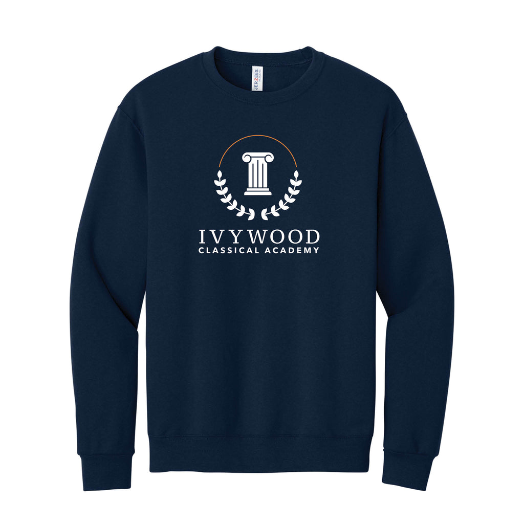 Adult Crew Neck Sweatshirt with Ivywood Crest (Full Front)