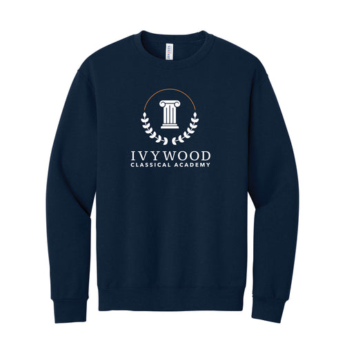 Adult Crew Neck Sweatshirt with Ivywood Crest (Full Front)